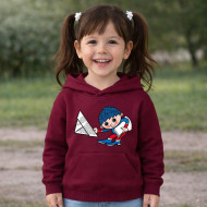 Dětská bordó mikina Večerníček se klaní