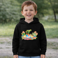 Dětská černá mikina Rákosníček rybník Brčálník