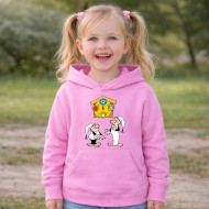 Dětská růžová mikina Křemílek a Vochomůrka hodiny