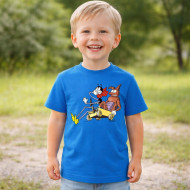 Dětské tričko modré Ferda Mravenec a Brouk Pytlík