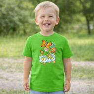 Dětské tričko zelené Rákosníček spí