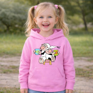 Dětská růžová mikina Křemílek a Vochomůrka hrníčky