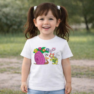 Dětské tričko bílé Rákosníček a hlemýžď