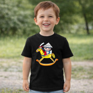 Dětské tričko černé Večerníček koník