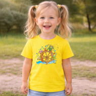Dětské tričko žluté Rákosníček vodní kolo