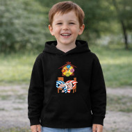 Dětská černá mikina Křemílek a Vochomůrka spí