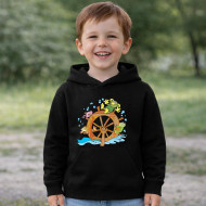 Dětská černá mikina Rákosníček vodní kolo