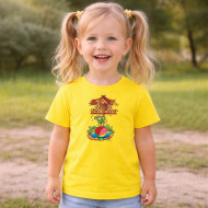 Dětské tričko žluté Rákosníček chaloupka rybník Brčálník