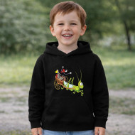 Dětská černá mikina Ferda Mravenec s Beruškou v kočáře