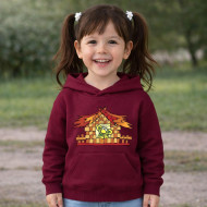 Dětská bordó mikina Rákosníček v chaloupce