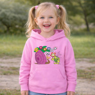 Dětská růžová mikina Rákosníček a hlemýžď