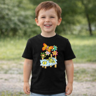 Dětské tričko černé Rákosníček spí