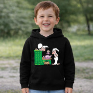 Dětská černá mikina Křemílek a Vochomůrka vaří