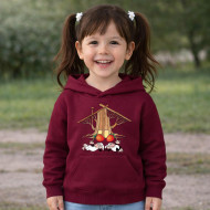 Dětská bordó mikina Křemílek a Vochomůrka chaloupka