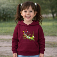 Dětská bordó mikina Ferda Mravenec s Beruškou v kočáře