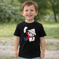 Dětské tričko černé Večerníček dobrou noc