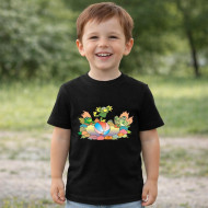 Dětské tričko černé Rákosníček rybník Brčálník