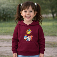 Dětská bordó mikina Křemílek a Vochomůrka spí