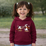 Dětská bordó mikina Křemílek a Vochomůrka na skejtu