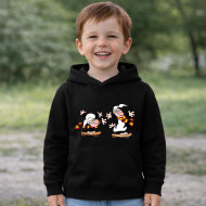 Dětská černá mikina Křemílek a Vochomůrka na skejtu