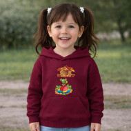 Dětská bordó mikina Rákosníček chaloupka rybník Brčálník