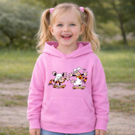 Dětská růžová mikina Křemílek a Vochomůrka na skejtu