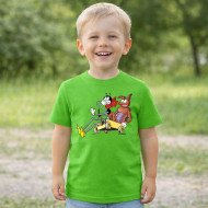 Dětské tričko zelené Ferda Mravenec a Brouk Pytlík