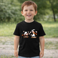 Dětské tričko černé Křemílek a Vochomůrka na skejtu