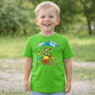 Dětské tričko zelené Rákosníček hasič