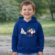 Dětská modrá mikina Večerníček se klaní