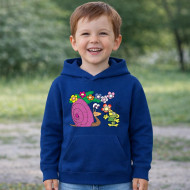 Dětská modrá mikina Rákosníček a hlemýžď