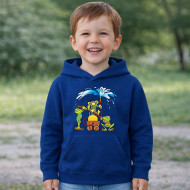 Dětská modrá mikina Rákosníček hasič