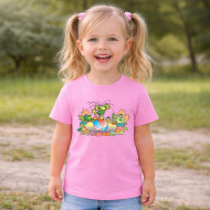 Dětské tričko růžové Rákosníček rybník Brčálník