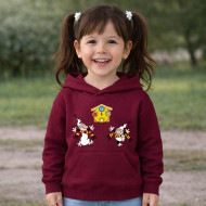 Dětská bordó mikina Křemílek a Vochomůrka radost u hodin