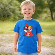 Dětské tričko modré Rumcajs Manka Cipísek