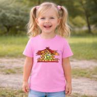 Dětské tričko růžové Rákosníček v chaloupce