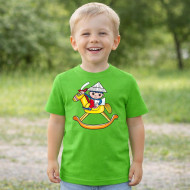 Dětské tričko zelené Večerníček koník