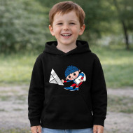 Dětská černá mikina Večerníček se klaní