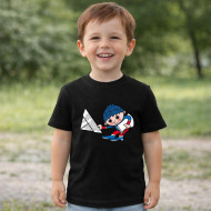 Dětské tričko černé Večerníček se klaní