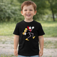 Dětské tričko černé Ferda Mravenec a výlet