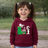 Dětská bordó mikina Křemílek a Vochomůrka vaří