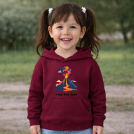 Dětská mikina granátová Sopka Feel the Heat černý text