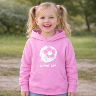 Dětská mikina růžová Fotbalový míč Game On bílý