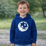 Dětská mikina modrá Florbalový míček bílý