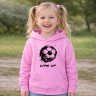 Dětská mikina růžová Fotbalový míč Game On černý
