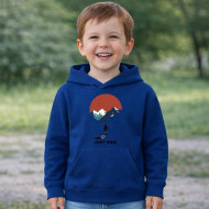 Dětská mikina modrá Cyklista v horách Just Ride