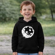 Dětská mikina černá Florbalový míček bílý
