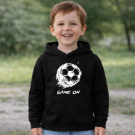 Dětská mikina černá Fotbalový míč Game On bílý