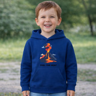 Dětská mikina modrá Sopka Feel the Heat černý text