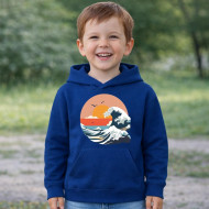 Dětská mikina modrá Mořská vlna